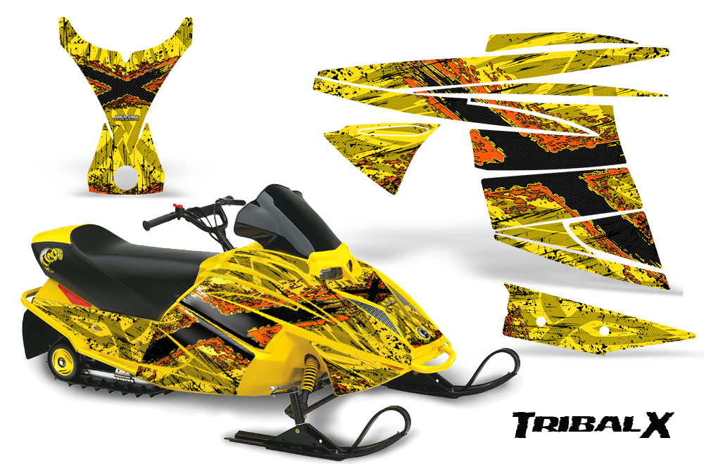 Ski-Doo MiniZ Graphics Kit TribalX Orange Yellow